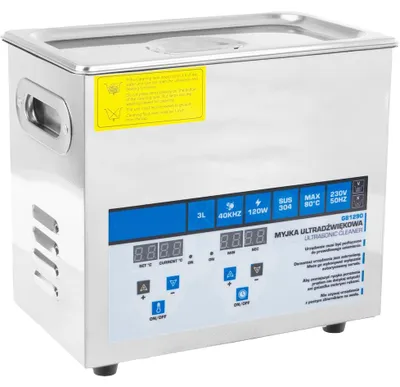 Productafbeelding van GEKO | Ultrasoon reiniger met grote capaciteit, 120W, 3L, ultrasoon reiniger voor het reinigen van gereedschap, horloges, brillen