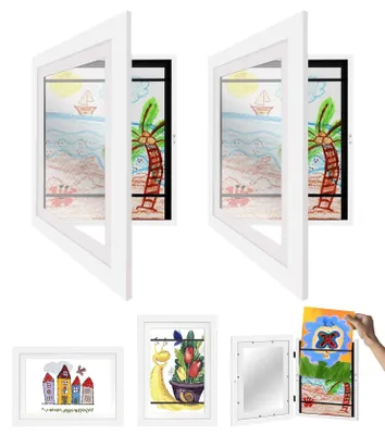 Productafbeelding van Omgoods - Kunstwerk Displayframe Set van 2 voor Kinderkunst