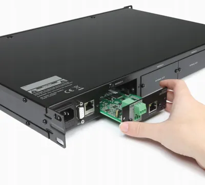 Image de Audac ANI44XT - Interface audio Dante™, 4xEntrée & 4xsortie, pour amplificateur WaveDynamics 4 canaux, AES67, TouchLink™