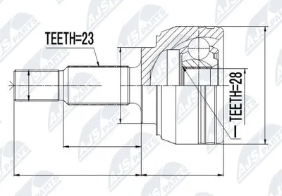 Produktbild von NTY Gelenksatz Antriebswelle Vorne Links Vorne Rechts für RENAULT Clio III Schrägheck (BR0/1, CR0/1) NPZ-RE-028
