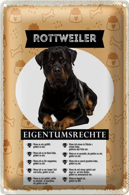 Produktbild von Blechschild 18x12cm Rottweiler Eigentumsrechte