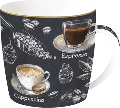 Image de Mug Barista Porcelaine 35cl Mug En Porcelaine Avec Boîte Cadeau Métal - Easy Life