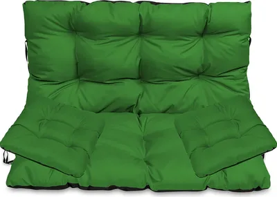 Produktbild von Sitzkissen Bankkissen Bankauflage - 120x50 cm und Rückenlehne 120x60 cm mit 2er 45x45 cm Stuhlkissen Set - Outdoor und Indoor - Grün