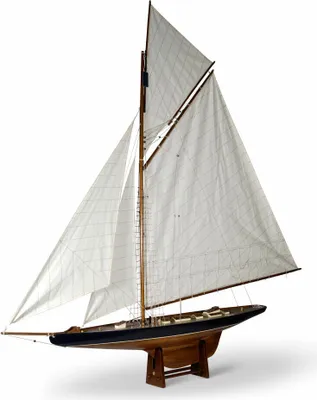 Image de Authentic Models Maquette de bateau Americas Cup Columbia Large, voilier, décoration, bois / coton, AS075F