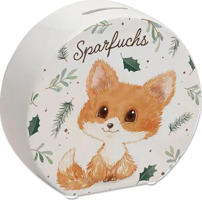 Produktbild von Babyfuchs Spardose mit Spruch Sparfuchs