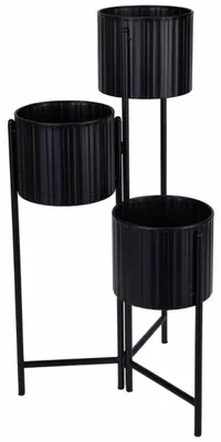 Immagine prodotto di HOWHOMELY | Vaso da fiori - Portavasi - nero - in metallo - Portafiori - Decorativo - per il soggiorno
