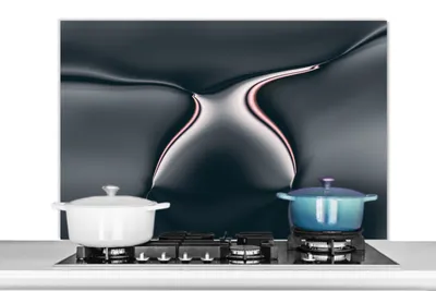 Obrázok produktu pre KitchenYeah® Kuchynský splashback - Kuchynský splashback - Ochrana steny sporáka a drezu - Abstraktný vzor 100x65 - Alu-Dibond (alternatíva skleneného splashbacku) - Tepelne odolný - Splashback na sporák -
