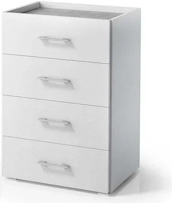 Immagine prodotto di Mobile con 4 cassetti bianco effetto legno per bagno