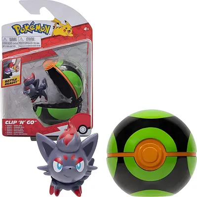 Produktbild von Jazwares PKW2658 - Pokémon Clip'n'Go Poké Balls - Zorua & Finsterball