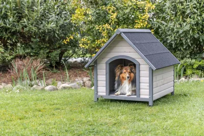 Produktbild von TRIXIE Hundehütte Cottage - grau - 83 × 87 × 101 cm