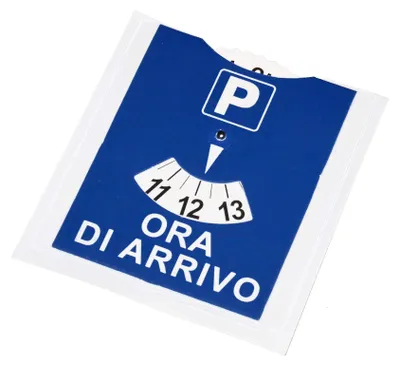 Productafbeelding van Parkeerkaart voor aankomsttijd in karton 100x77mm met klebetasje