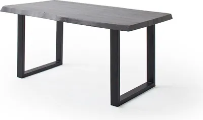 Produktbild von Baumkantentisch >Calabria< in Akazie grau  / anthrazit - 200x79,5x100 (BxHxT)