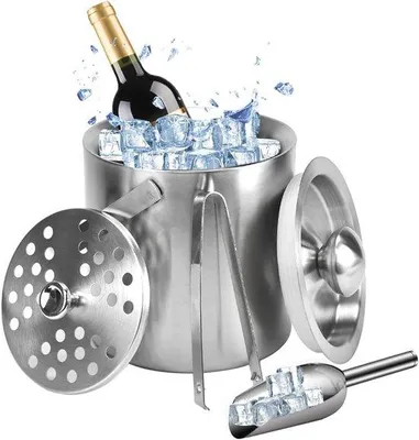 Produktbild von Eisbecher 1.3 Liter Edelstahl - Champagnerkühler mit Doppelwand-Isolierung