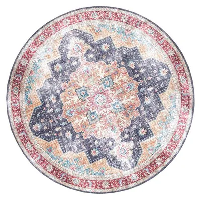 Produktbild von Teppich Vintage Rund - Azara Blau Rot