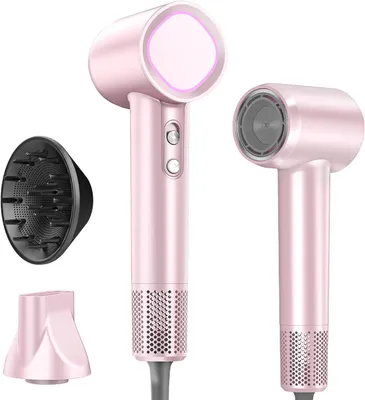 Produktbild von Föhn mit Diffusor, Bürstenloser 160.000 U/min Motor, Ionen-Haartrockner, 500 Mio. Negative Ionen, Schnelles Trocknen,Leise,Tragbar für Zuhause & Reise