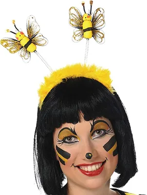 Bienen Harreif Bee mit 2 Bienen für Kinder und Erwachsene Kostüm-Zubehör Bienen Kostüm Accessoire Fasching Karneval Mottoparty