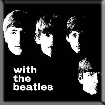 Produktbild von The Beatles - Kühlschrank-Magnet "With The Beatles" RO11286 (Einheitsgröße) (Schwarz/Weiß)