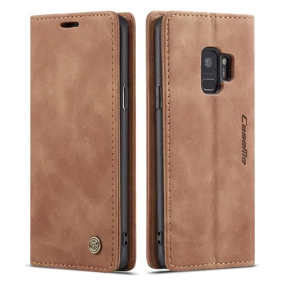 Produktbild von Galaxy S9 Hülle, Retro Kunstledertasche, Kartenfächer, Standfunktion Schutzhülle für Samsung Galaxy S9 Braun