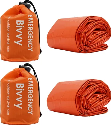 Produktbild von 2 Stück Notfall Schlafsack,Survival Biwaksack,Rettungsdecken,Überleben Schlafsack, Notfalldecken,Survival Ausrüstung für Camping und Outdoor-Wandern