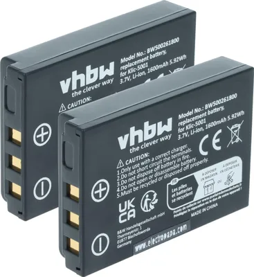 Produktbild von vhbw 2x Akku Ersatz für Icom BP-243 für Kamera (1600 mAh, 3,6 V, Li-Ion)