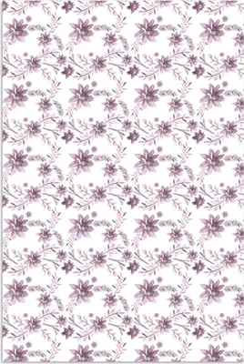 Produktbild von MuchoWow® Poster Blumen - Lila - Weiß 20x30 cm - Papierdruck