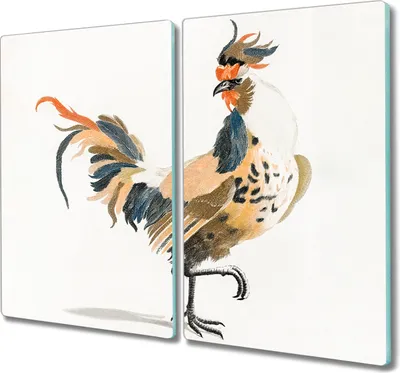 Produktbild von Coloray Küchenbrett Kochplattenabdeckung Hackbrett Schneidebrett Herdabdeckplatte 2x30x52 cm - Tiervogelschwanz