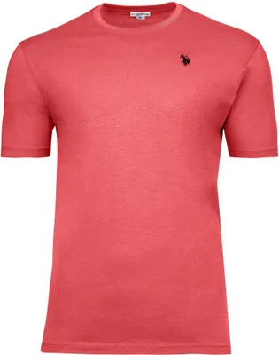 Immagine prodotto di U.S. POLO ASSN. T-shirt da uomo - Jersey cardato, girocollo, logo ricamato, cotone Arancione S