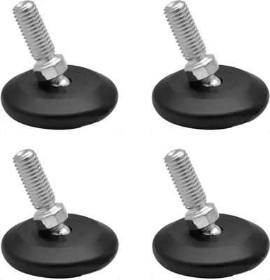 Produktbild von WAGNER Verstellfuß Kugelgelenk, schwarz 4tlg. Set - Ø 37 mm, Gewinde M8x25 mm, Gleiter ULTRASOFT, DE Ware - 15415100
