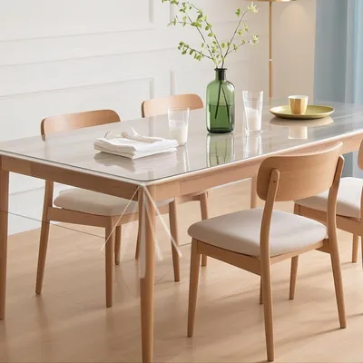 Produktbild von Tischdecke durchsichtig abwaschbar 140x150 cm PVC transparent rechteckig