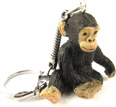 Produktbild von Schimpanse Schlüsselanhänger Miniblings Anhänger Schlüsselring Affe Zoo Gummi