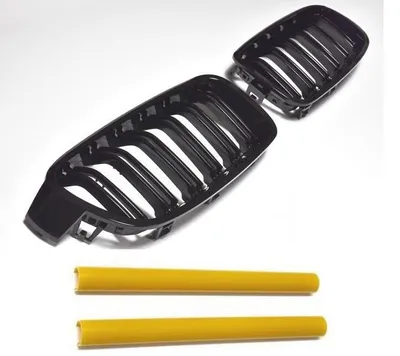 Immagine prodotto di Griglia anteriore e griglia sportiva nere e gialle per BMW F30 F31, modelli dal 2011 al 2019