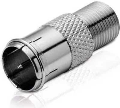 Produktbild von conecto F-Verbinder, F-Kupplung, F-Stecker Quick auf F-Buchse, Adapter zur Verlängerung von Antennen-Kabel / Koaxial-Kabel