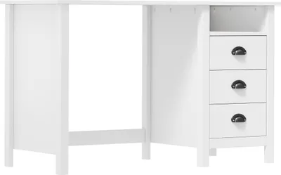 Produktbild von "2026 Promotion" Schreibtisch Hill mit 3 Schubladen 120x50x74 cm Kiefernholz - Schreibtische CC3152