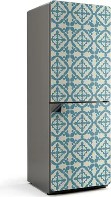 Produktbild von Geometrisches dekoratives Muster – Magnetische Kühlschrank Abdeckung – Dekorfolie magnetisch Küche – Kühlschrank Magnet Deko – selbstklebende Magnettafel – Magnetfolie für Kühlschranktür – 70x190 cm