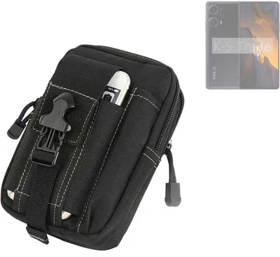 Produktbild von K-S-Trade Gürtel Tasche kompatibel mit POCO F5 Gürteltasche Holster Schutz Hülle Handy Hülle Smartphone outdoor Handy-Hülle schwarz Zusatzfächer