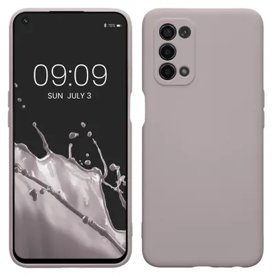 Produktbild von kwmobile Slim Case kompatibel mit Oppo A74 (5G) / A54 (5G) Hülle - Handyhülle aus Silikon in Purple Cloud