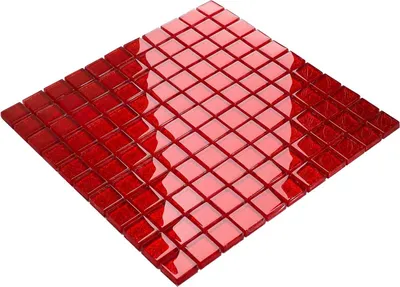 Obrázek produktu pro Červená skleněná mozaika s třpytivými glitry. Mozaikové obklady pro kuchyně a koupelny.