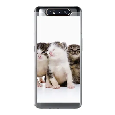 Produktbild von MuchoWow® Handyhülle Schutzhülle Hülle für Samsung Galaxy A80 Katze - Haustiere - Fell - Porträt Silikon Softcase Handy Hülle - Schutzdeckel
