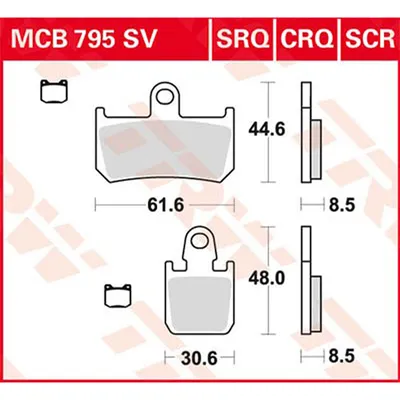 Produktbild von TRW Bremsbelagsatz MCB795CRQ YZF-R1 RN19