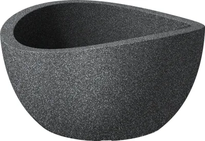 Produktbild von Scheurich 252/40 Übertopf Wave Globe Bowl Schwarz Granit - 39,3 cm x 39,3 cm x 21 cm; 55367
