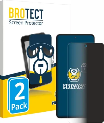 Produktbild von 2x BROTECT Sichtschutzfolie für Motorola Moto G86 Power Anti-Spy Privacy Sichtschutz Blickschutz Folie Blaulicht-Schutz