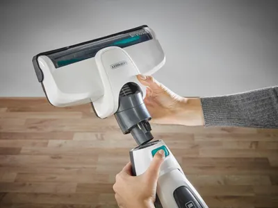 Obrázok produktu pre Leifheit PowerVac 2in1, Tyčový vysávač 2 v 1, Bezvreckové, Čierna, Modrá, Biela, Suchý, Cyklónový, Cyklónový