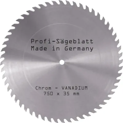 Produktbild von CV-Sägeblatt 750 x 35 mm 56CV Kreissägeblatt Chrom Vanadium Stahl Sägeblatt geschränkt und fertig geschärft Kreissägeblatt KV-A  Grobzahnform Wolfzahn