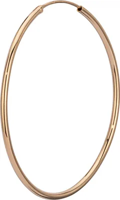 Produktbild von Single Creole Ohrringe Vergoldet Ohrschmuck Ohrhänger 50mm 7412