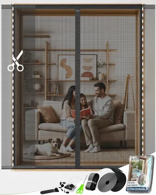 Productafbeelding van Famanu muggennet voor ramen - Verstelbaar met klittenbandsluiting - 155 x 130 cm, zwart