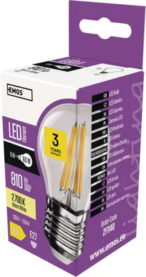 LED žárovka Filament Mini Globe / E27 / 6 W (60 W) / 810 lm / teplá bílá