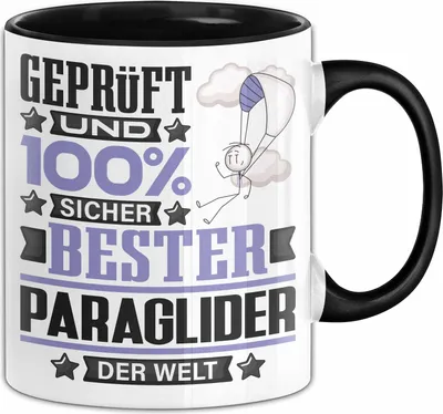 Produktbild von Paraglider Geschenk Lustiger Spruch für Paraglider Geschenkidee Bester Paraglider Der Welt (Schwarz)