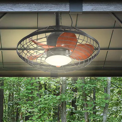 Produktbild von Sofucor Ourdoor 51cm Waterproof Deckenventilator mit Fernbedienung, Schwarz