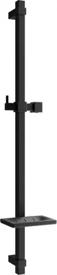 Produktbild von Mexen DQ Duschstange mit Seifenschale 80 cm, Schwarz - 79381-70