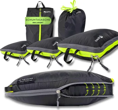 Produktbild von Alpteq® Profi-Packtaschen mit Kompression | 5-teiliges ultraleichtes Koffer-Organizer-Set